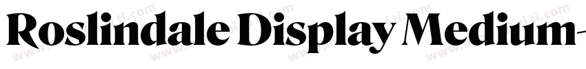 Roslindale Display Medium字体转换